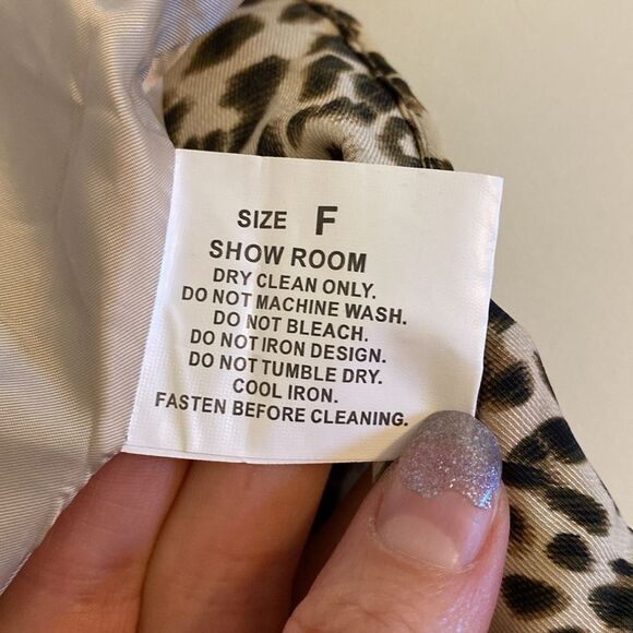 Showroom Leopard Print Tie Back Midi Dress Size Large - Picture 10 of 14